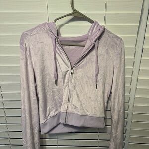 Aerie Light Purple Zip-Up Hoodie